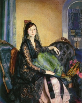 portrait Oil Painting - Portrait of Elizabeth Alexander Realist Ashcan School George Wesley Bellows